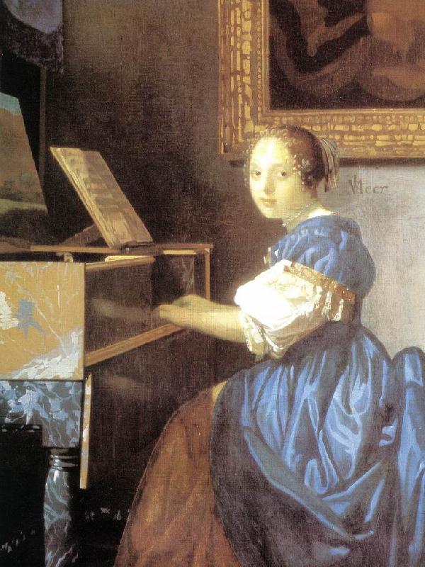 VERMEER VAN DELFT, Jan Lady Seated at a Virginal (detail) aer